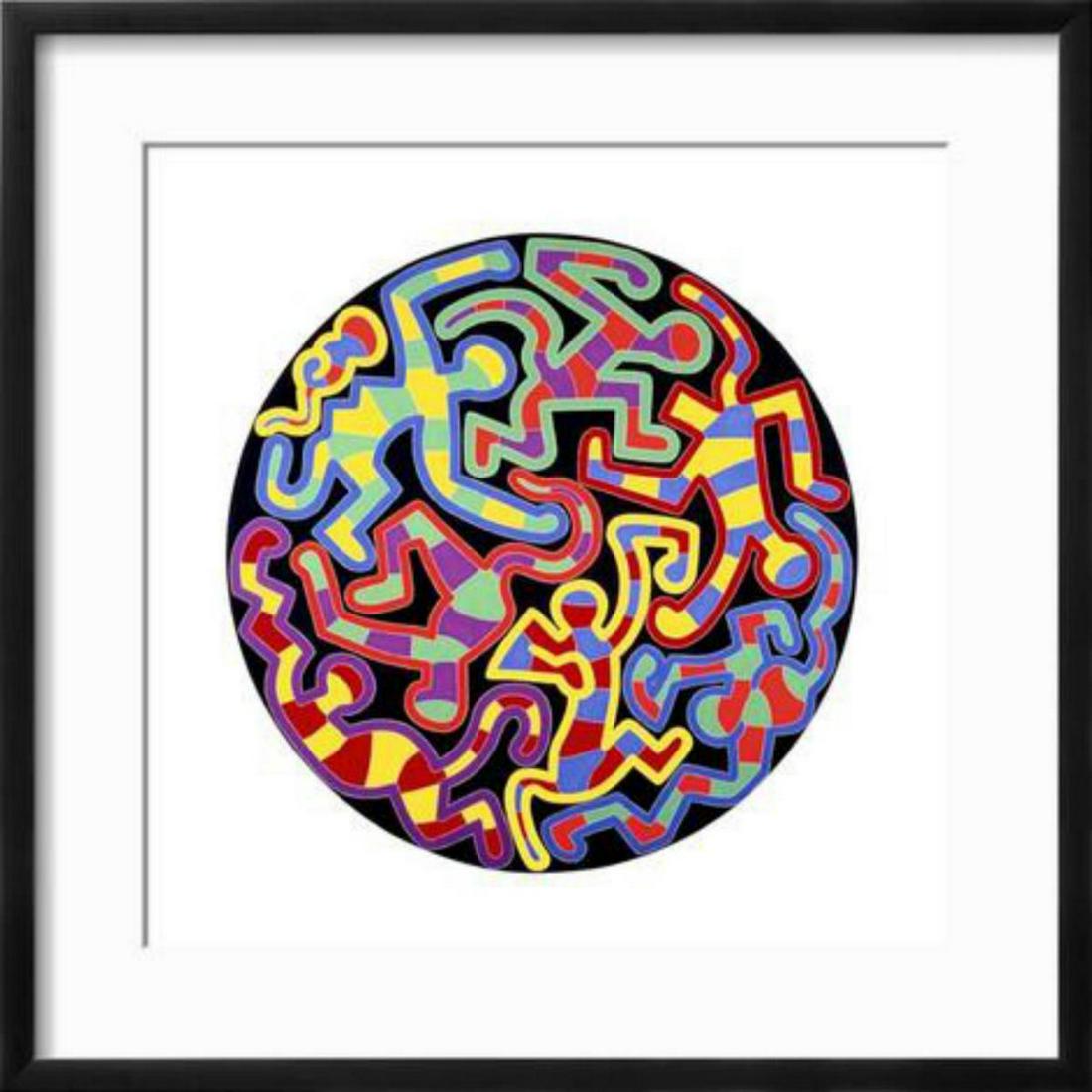 Keith Haring "Monkey Puzzle, 1988" Custom Framed: Artist: Keith Haring. Medium: Giclee. Title: Monkey Puzzle, 1988. Frame Size: 24 x 24 inch