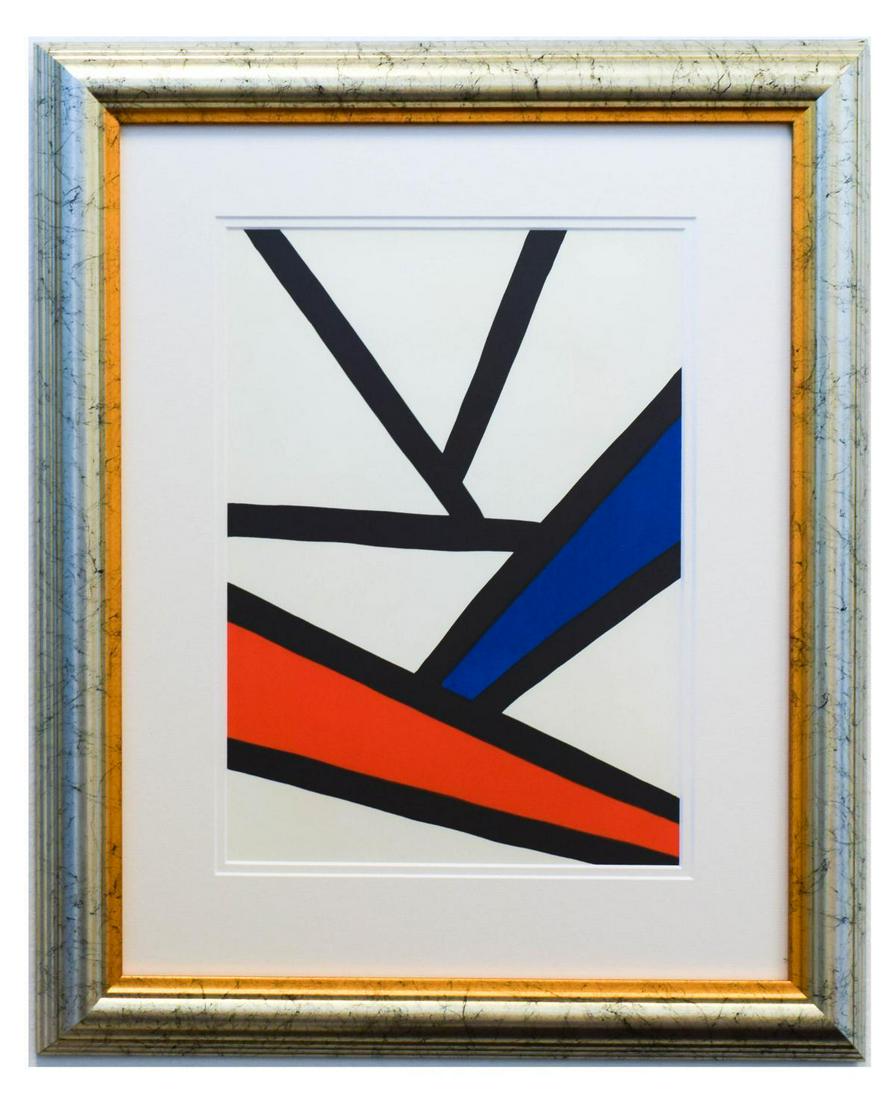 Alexander Calder- Lithograph "DLM173 - Composition III": Artist: Alexander Calder. Medium: Lithograph. Title: DLM173 - Composition III. Size (Unframed): 15" x 11". Certificate of Authenticity: Is included. Additional: Year : 1968 , Printed by Arte. Referenc