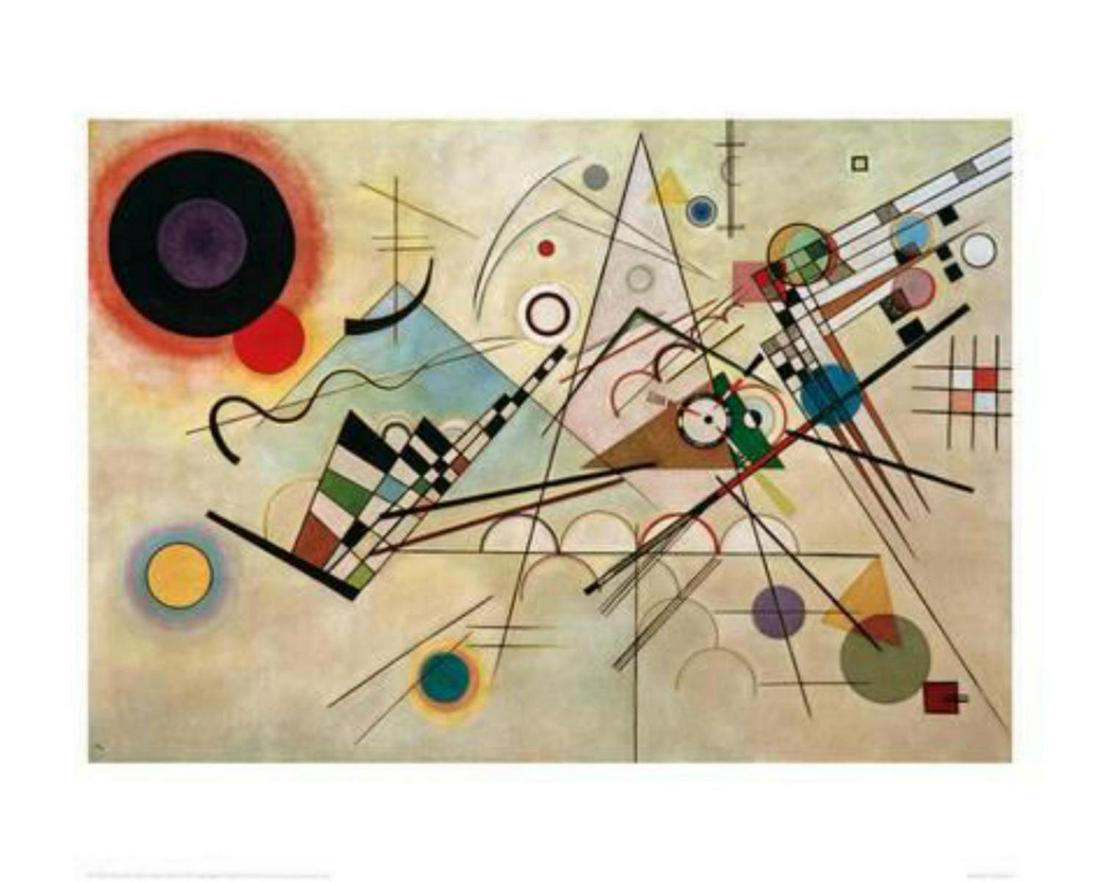Wassily Kandinsky "Composition VIII, 1923" Offset: Artist: Wassily Kandinsky. Title: "Composition VIII, 1923". Medium: Offset Lithograph. Size: 19.5 x 15.5 in. Unframed.