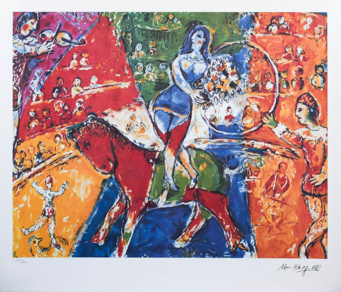 Marc Chagall- Offset Lithograph: Artist: Marc Chagall. Medium: Offset Lithograph. Size (Unframed): 22" x 25". Reference# 11874.