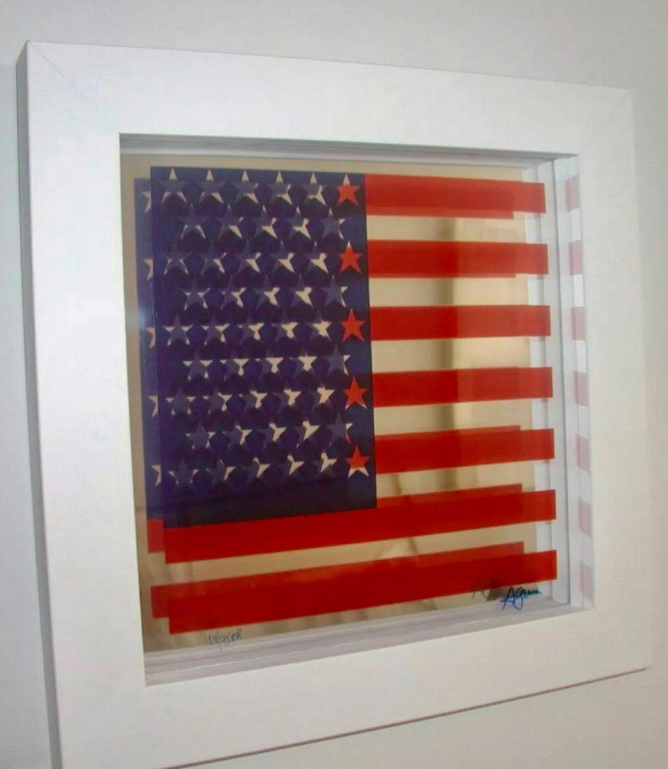 Yaacov Agam Silkscreen on Mirror HS&N: Artist: Yaacov Agam. Medium: Silkscreen on Mirror. Hand Signed and Numbered