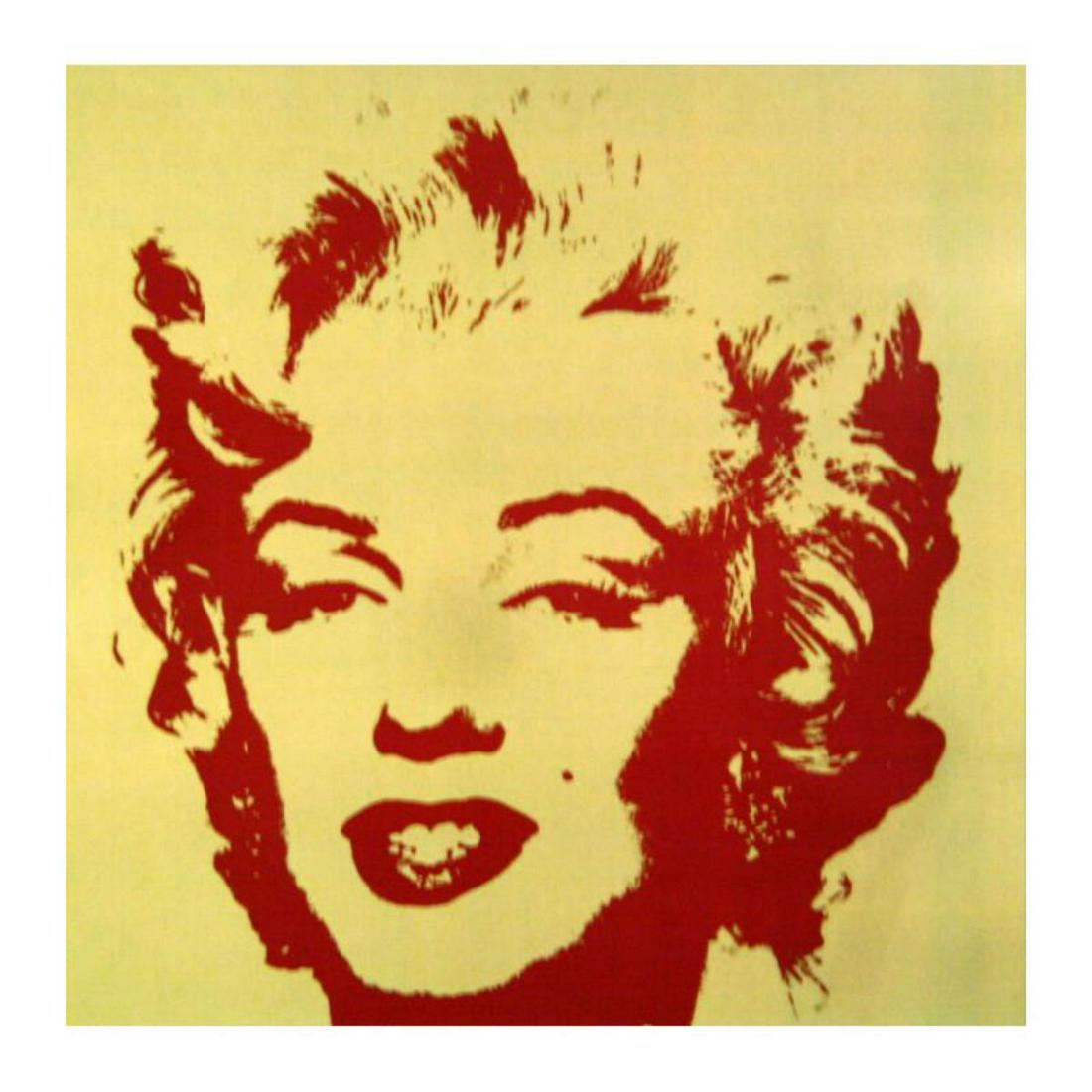 Andy Warhol "Golden Marilyn 11.40" Limited Edition Silk: "Golden Marilyn 11.40" is a limited edition silk screen print on museum board from Sunday B Morning featuring the works of Andy Warhol. The piece is stamped in blue on the back with "Published by Sund