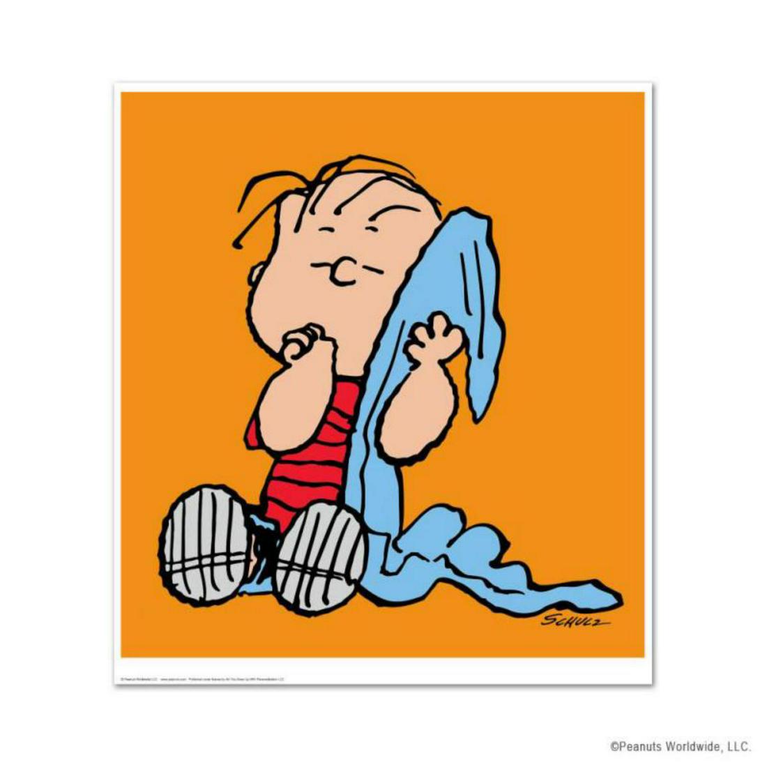 Peanuts, "Linus: Orange" Hand Numbered Limited Edition: A vibrant and striking edition portraying the simple yet emotive art of Charles. M. Schulz, creator of PEANUTS . You'll love the color, it really POPS in person! It looks incredible on the wall and wi