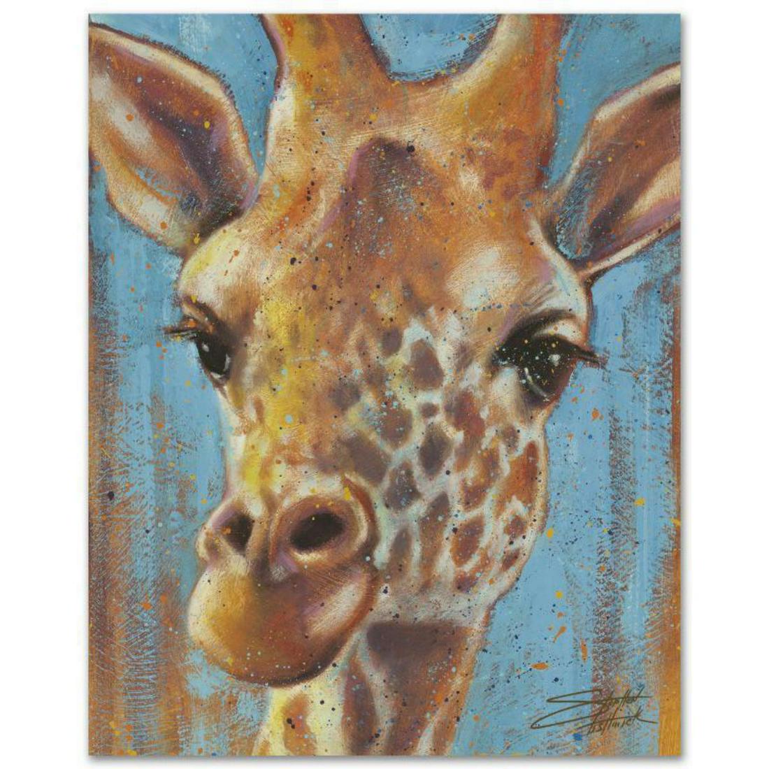 "The Air Up There" Limited Edition Giclee on Canvas by: With bright colors and expressive lines, Stephen Fishwick puts a unique spin on pop culture portraits. "The Air Up There" is a limited edition giclee on stretched canvas, numbered and bears the artist