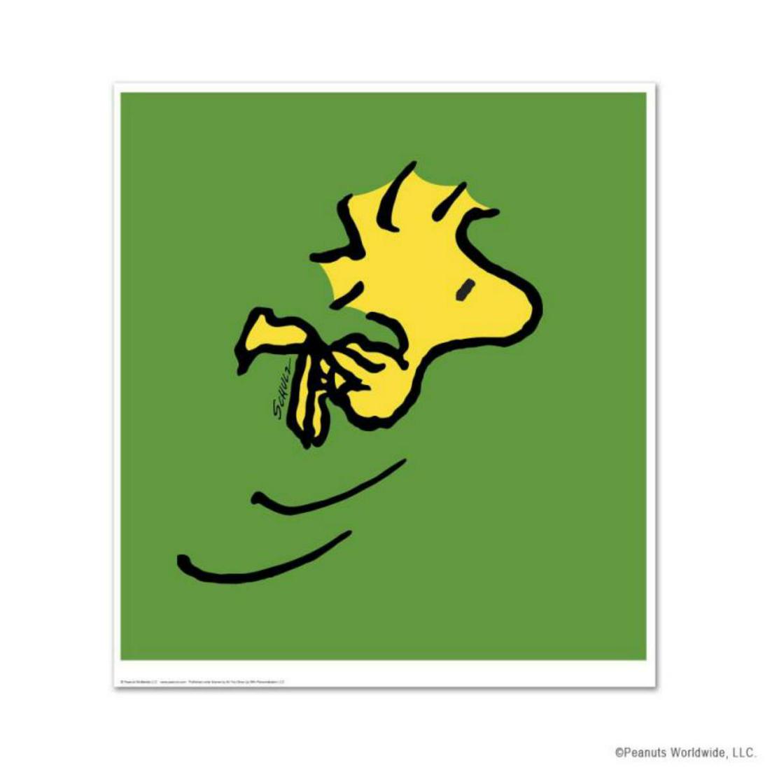 Peanuts, "Woodstock" Hand Numbered Limited Edition Fine: A vibrant and striking edition portraying the simple yet emotive art of Charles. M. Schulz, creator of PEANUTS . You'll love the color, it really POPS in person! It looks incredible on the wall and wi