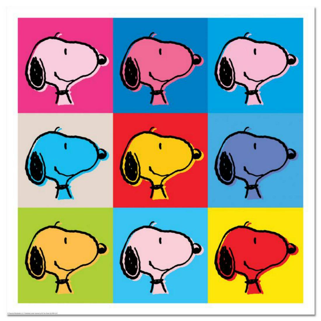 Peanuts, "Snoopy Goes Pop!" Hand Numbered Limited: A vibrant and striking edition portraying the simple yet emotive art of Charles. M. Schulz, creator of PEANUTS . You'll love the color, it really POPS in person! It looks incredible on the wall and wi