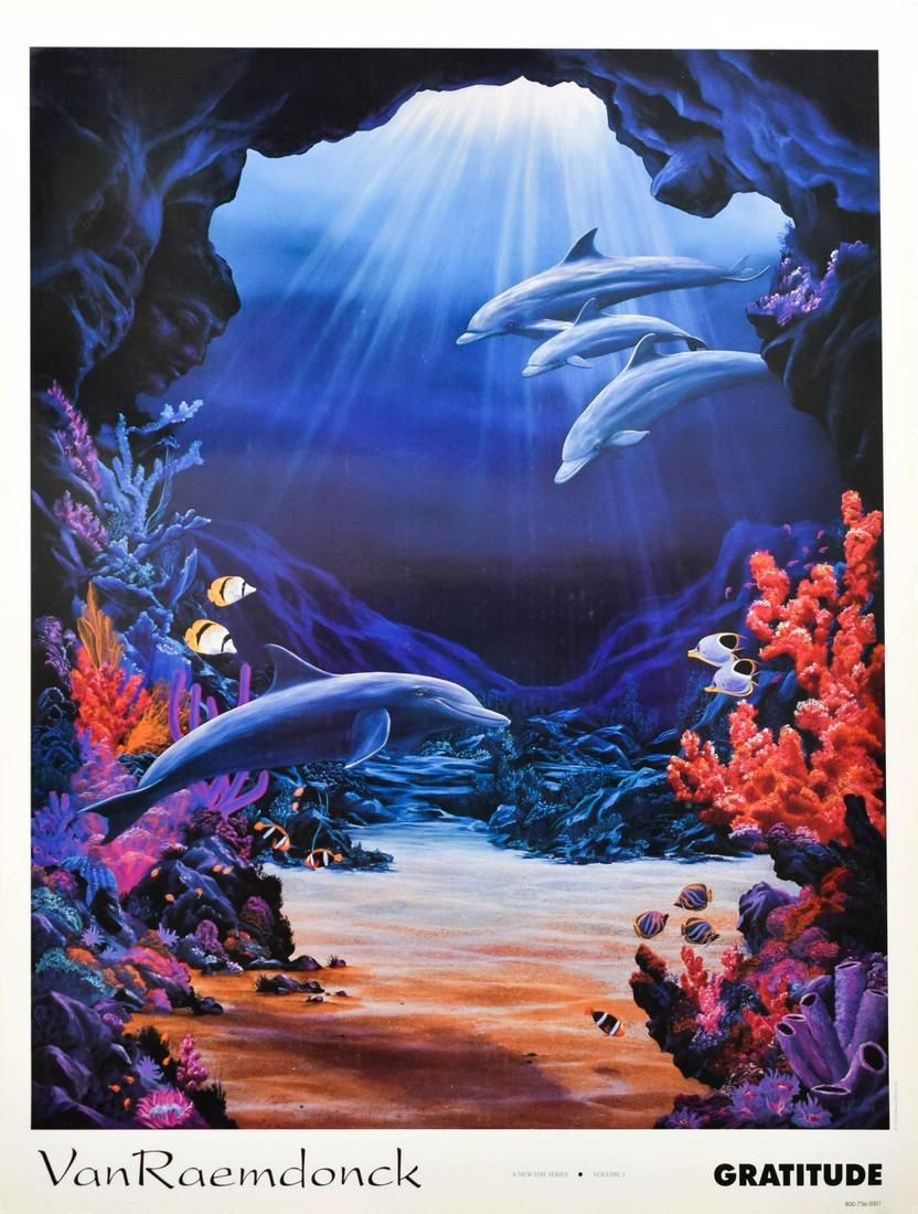 Eric Van Raemdonck- Lithographic Print Poster: Artist: Eric Van Raemdonck. Medium: Lithographic Print Poster. Title: Gratitude. Size (Unframed): 31.5" x 24". Additional: from "A New Day Series, Vol.1".