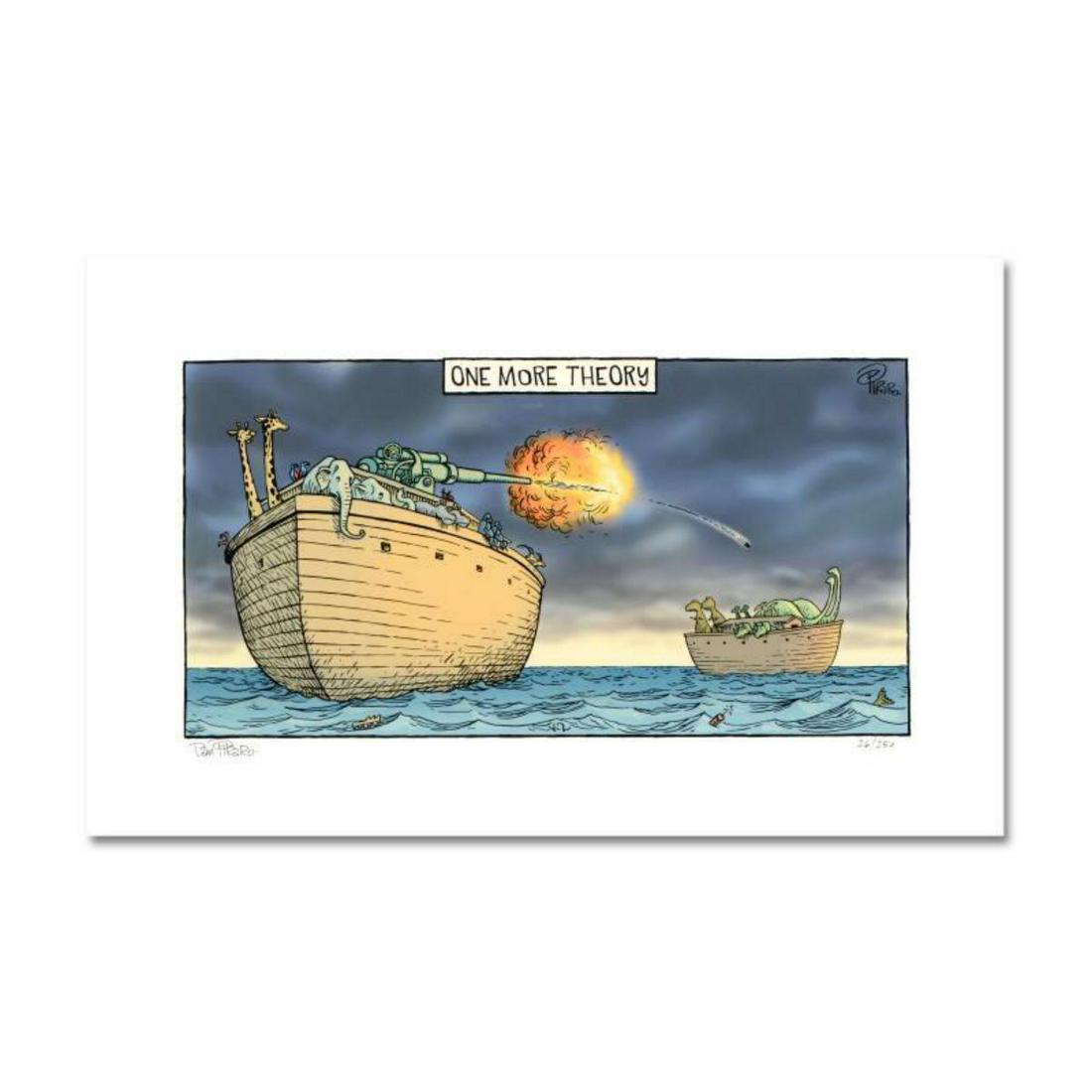 Bizarro! "One More Theory" Numbered Limited Edition: "One More Theory" is a limited edition giclee on paper by Dan Piraro, creator of the critically acclaimed and award winning comic strip, Bizarro! This piece is numbered and hand signed by the artist a