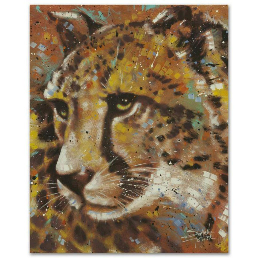 "Movement Spotted" Limited Edition Giclee on Canvas by: With bright colors and expressive lines, Stephen Fishwick puts a unique spin on pop culture portraits. "Movement Spotted" is a limited edition giclee on stretched canvas, numbered and bears the artist