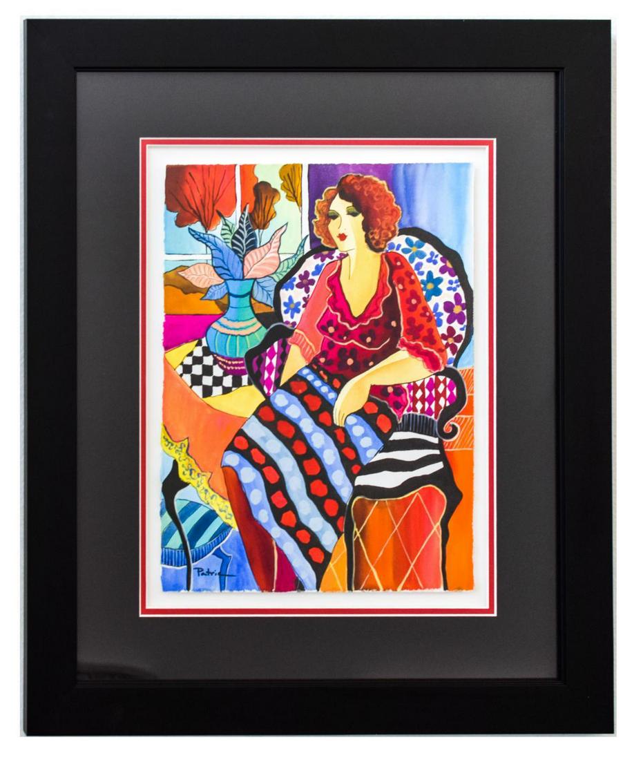 Patricia Govezensky- Original Watercolor "Sabrina" (1 of 2)