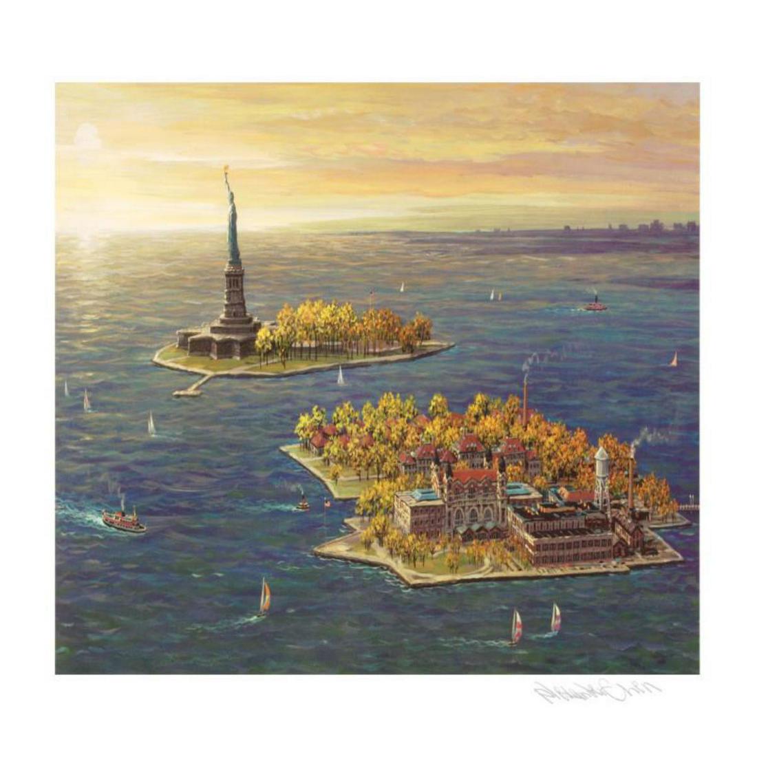 "Ellis Island, Fall" Limited Edition Mixed Media by (1 of 2)