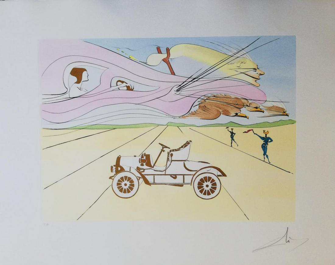 Salvador Dali "AUTOMOBILE" Lithograph (1 of 1)