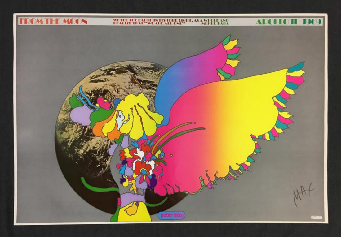 VINTAGE PETER MAX HAND SIGNED Origina Offset Lithograph (1 of 1)