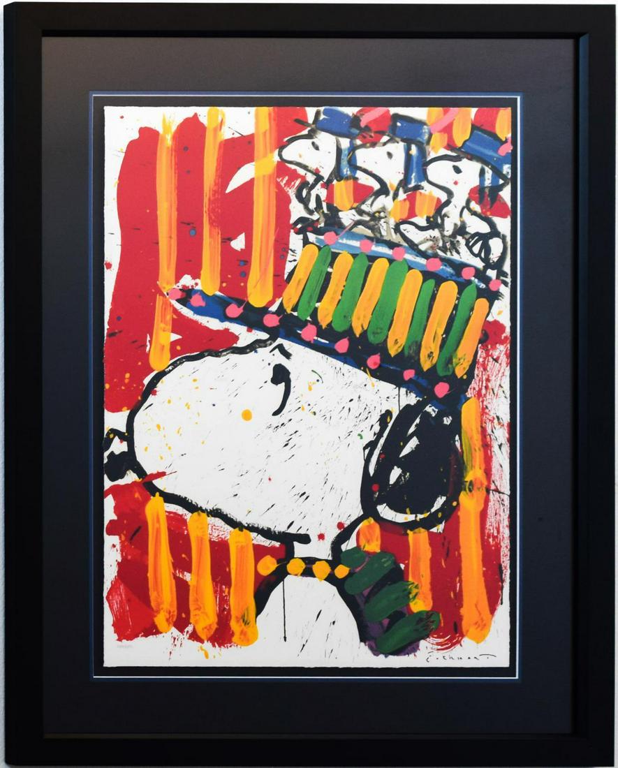 Tom Everhart- Hand Pulled Original Lithograph "Why I: Artist: Tom Everhart. Medium: Hand Pulled Original Lithograph. Title: Why I Don't Wear Hats. Size (Unframed): 29.5" x 22.5". Size (Framed): 41" x 33". Certificate of Authenticity: From the publisher. 