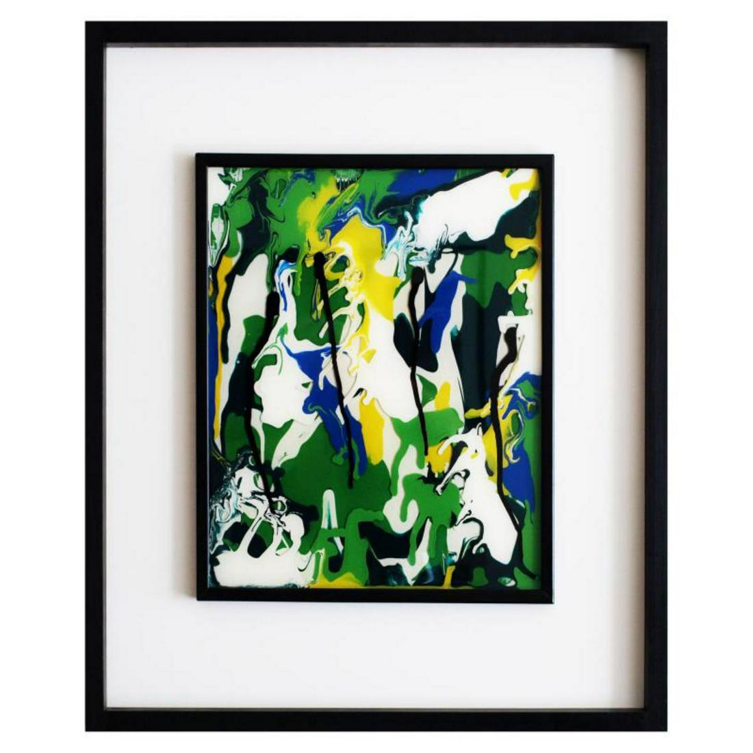 George Marlowe, "Encounter" Hand Signed Original: "Tribute to Alexander and Joan" is an original resin casting board by George Marlowe hand signed by the artist. Includes Certificate of Authenticity. Measures approx. 24" x 18" (frame), 18" x 12" (ima