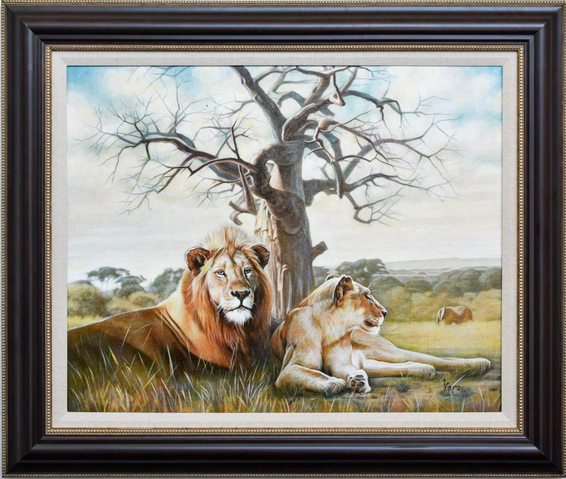 Vera V. Goncharenko- Original Oil on Canvas "Pride": Artist: Vera V. Goncharenko. Medium: Original Oil on Canvas. Title: Pride. Size (Unframed): 24" x 30". Size (Framed): 33" x 38.5". Certificate of Authenticity: From the publisher. Reference# 11269.