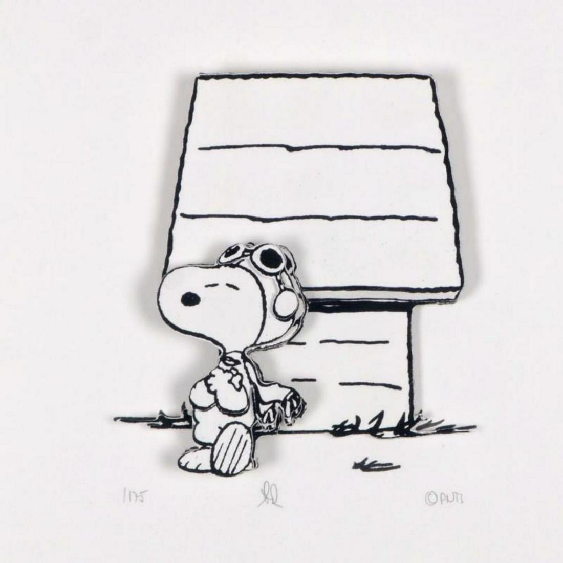 Peanuts, "Hero" Hand Numbered Limited Edition 3D: Created from the original artwork archived at the studio, "Hero" portrays the simple yet emotive art of Charles. M. Schulz, creator of PEANUTS. This 3D decoupage print on paper is hand numbered with C