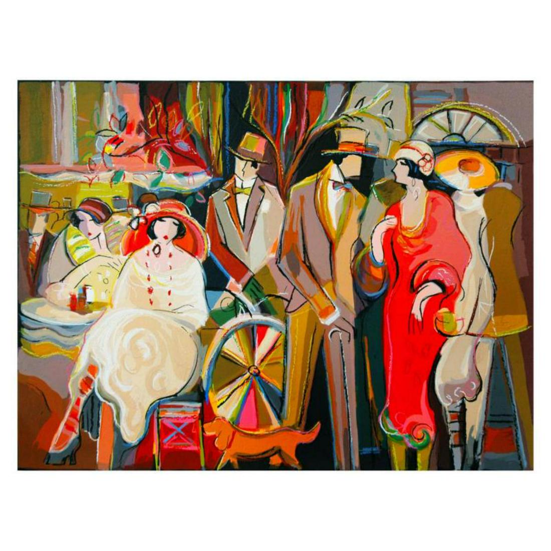 Isaac Maimon, "Charming Encounters" Limited Edition: "Charming Encounters" is a limited edition serigraph on paper by Isaac Maimon, numbered and hand signed by the artist. Includes Letter of Authenticity. Measures approx. 20.5" x 16" (border), 17" x 13"