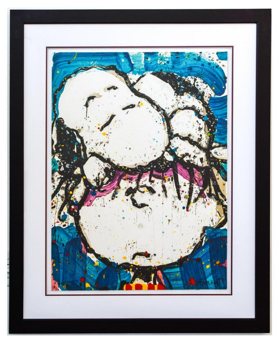 Tom Everhart- Hand Pulled Original Lithograph "Sleepy: Artist: Tom Everhart. Medium: Hand Pulled Original Lithograph. Title: Sleepy Head. Size (Unframed): 30" x 22.5". Size (Framed): 41" x 34". Certificate of Authenticity: From the publisher. Additional: 