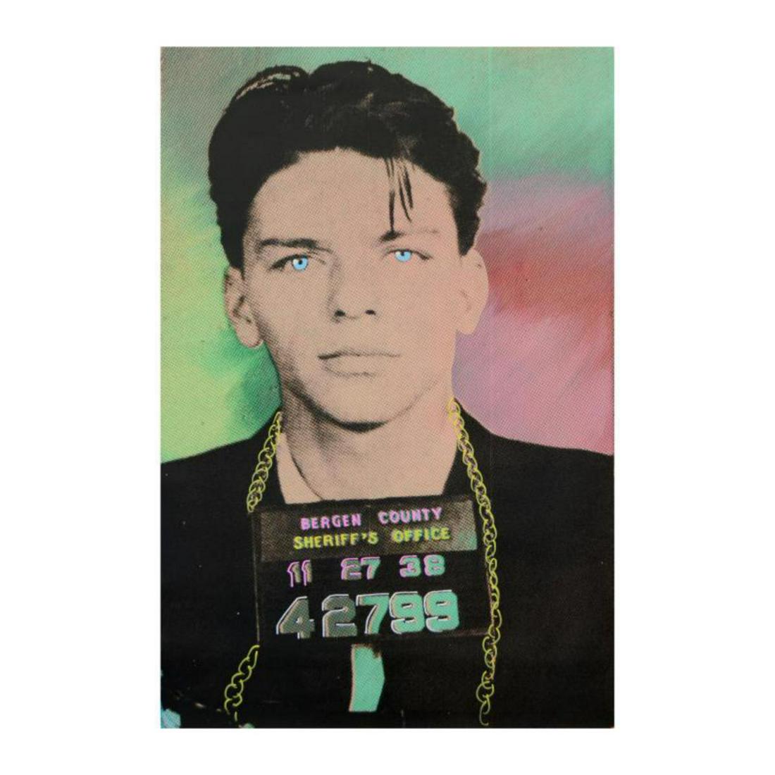 Steve Kaufman (1960-2010), "Sinatra" Hand Embellished: "Sinatra" is a hand embellished limited edition silkscreen on canvas by Andy Warhol protege Steve Kaufman (1960-2010). This piece is AP numbered 1/250 and hand signed inverso. Includes Certificate of