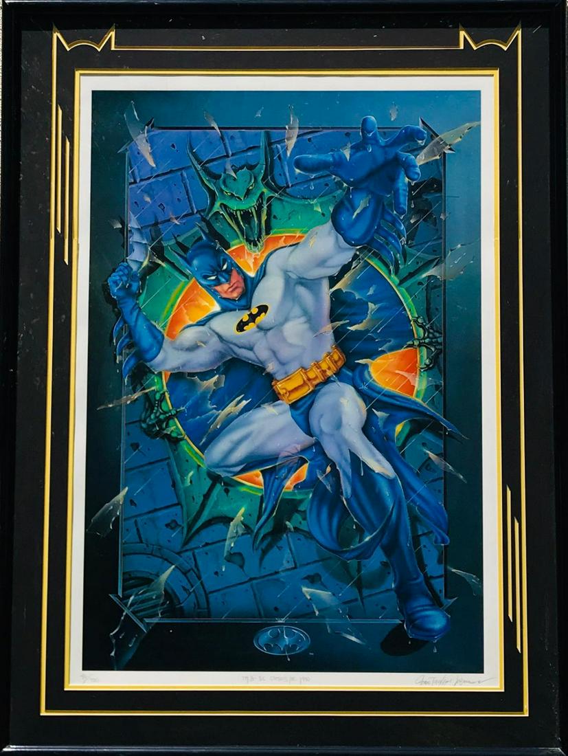 John Taylor Dismukes "Batman" Limited Edition: Artist: John Taylor Dismukes. Title: "Batman". Medium: Lithograph on paper. Limited Edition. Hand Signed and Numbered.