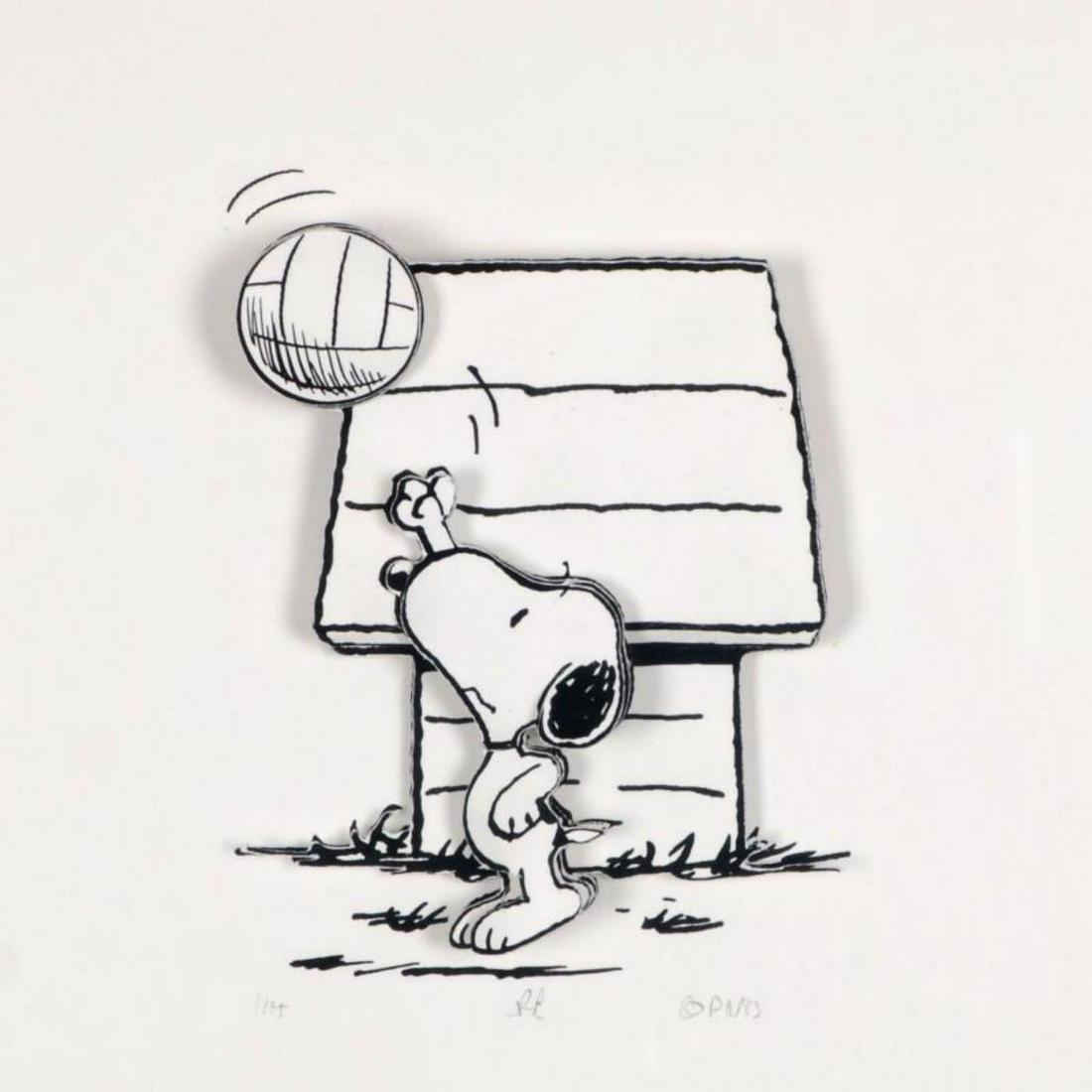 Peanuts, "Champ" Hand Numbered Limited Edition 3D: Created from the original artwork archived at the studio, "Champ" portrays the simple yet emotive art of Charles. M. Schulz, creator of PEANUTS. This 3D decoupage print on paper is hand numbered with 