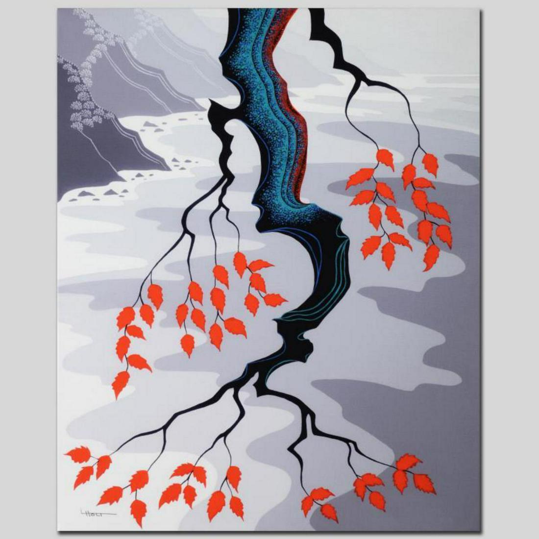 "Yesterday" Limited Edition Giclee on Canvas by Larissa: Larissa Holt, a student of distinguished artist Eyvind Earle(1916-2000), uses bold colors and breathtaking scenery to create images of Nature in her own unique style. "Yesterday" is a limited edition