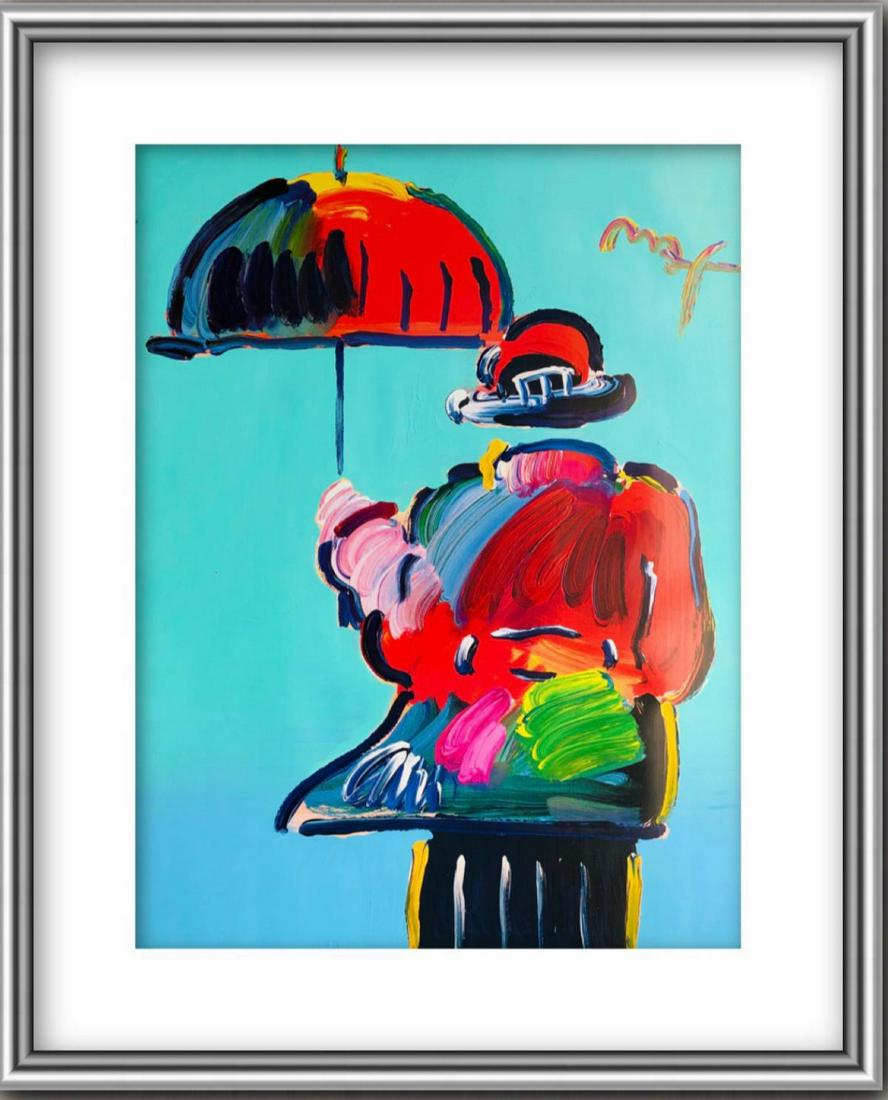 Peter Max Original Acrylic on Paper Mixed Media: Artist: Peter Max. Medium: Original Acrylic on Paper Mixed Media. Size: 36x24". Frame size: 46x34".