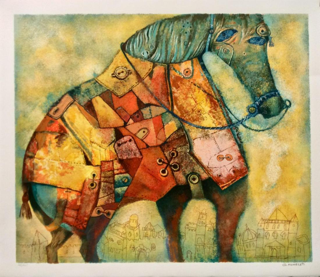 Gregory Kohelet- Original Serigraph "Horse": Artist: Gregory Kohelet. Medium: Original Serigraph. Title: Horse. Size (Unframed): 24" x 29". Certificate of Authenticity: From the publisher.