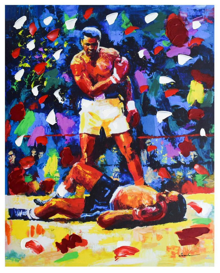 Igor Semeko- Mixed Media "Ali Over Liston": Artist: Igor Semeko. Medium: Mixed Media. Title: Ali Over Liston. Size (Unframed): 30" x 24". Certificate of Authenticity: From the publisher. Reference# 12831.