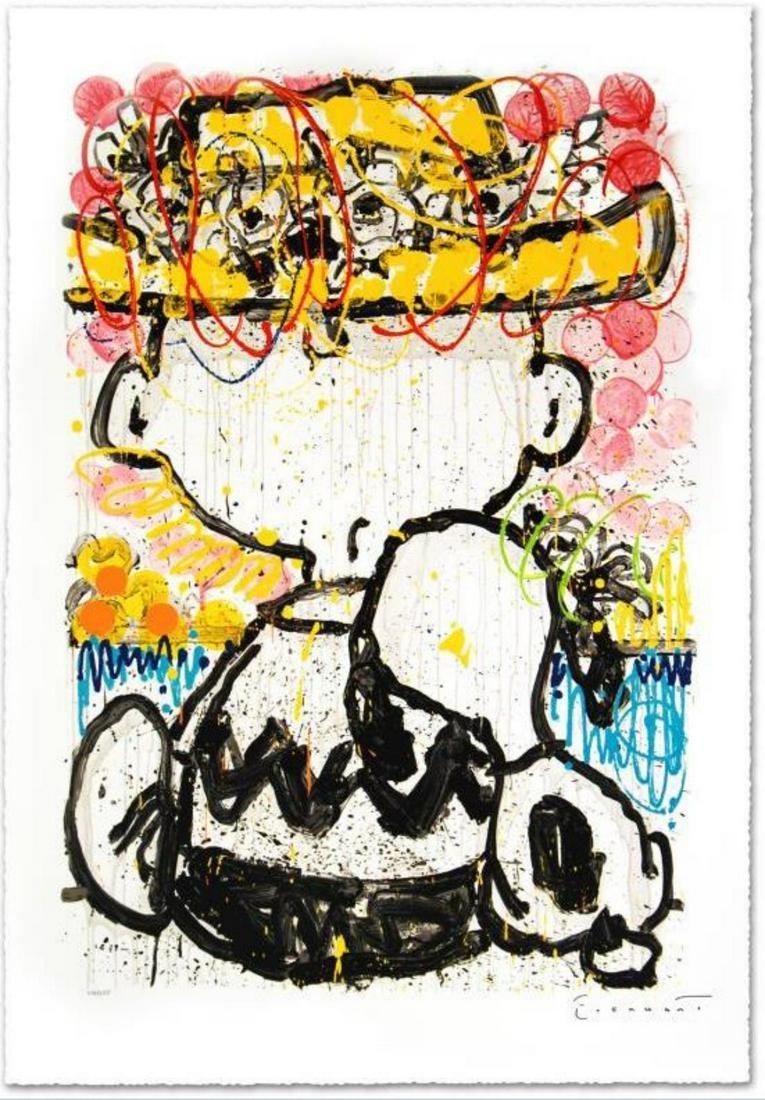 Tom Everhart- Hand Pulled Original Lithograph "Mon Ami": Artist: Tom Everhart. Medium: Hand Pulled Original Lithograph. Title: Mon Ami. Size (Unframed): 36" x 25". Certificate of Authenticity: From the publisher. Reference# 12640.