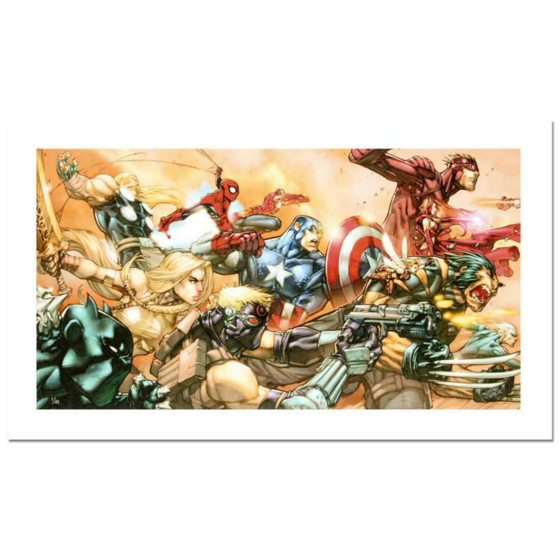 Stan Lee Signed, "Ultimates 3 #1" Numbered Marvel: A piece of comic book history, this limited edition print, drawn by Joe Madureira, depicts popular characters from the Marvel Universe. Beginning at Marvel Comics as an intern, Joe Madureira soon work