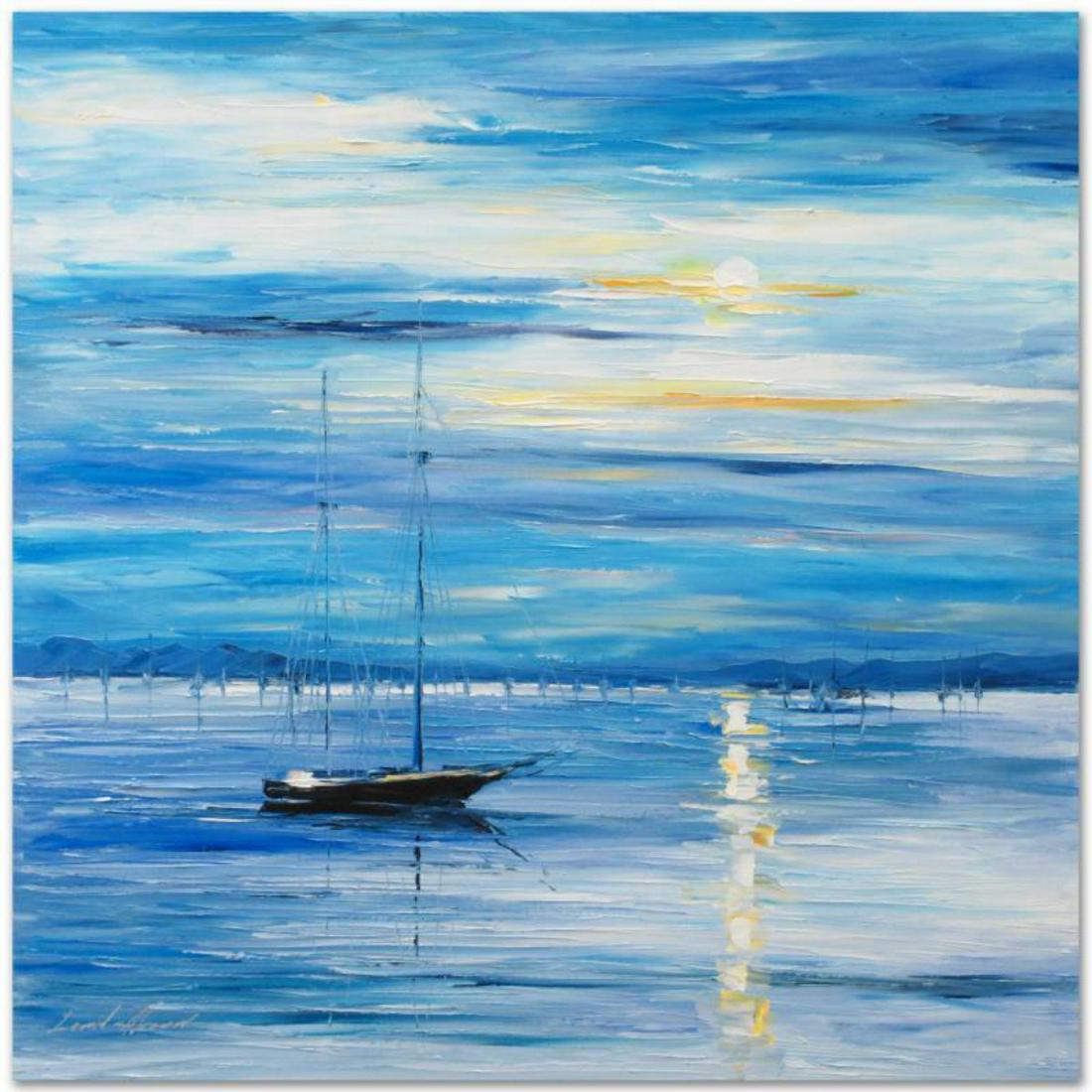 Leonid Afremov (1955-2019) "Far from Shore" Limited: Leonid Afremov's (1955-2019) masterful use of color and texture make his paintings unique collectibles that are sure to brighten any wall. "Far from Shore" is a limited edition giclee on canvas. The p
