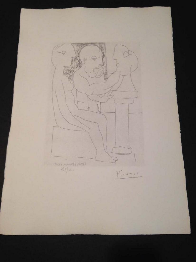 Pablo Picasso Original Limited Edition Lithograph on: Artist: Pablo Picasso. Medium: Original Limited Edition Lithograph on wove paper. From the Suite Vollard. Edition Size: 300. Paper Size: 12.75" x 18." Signature of artist lithographically reproduced f