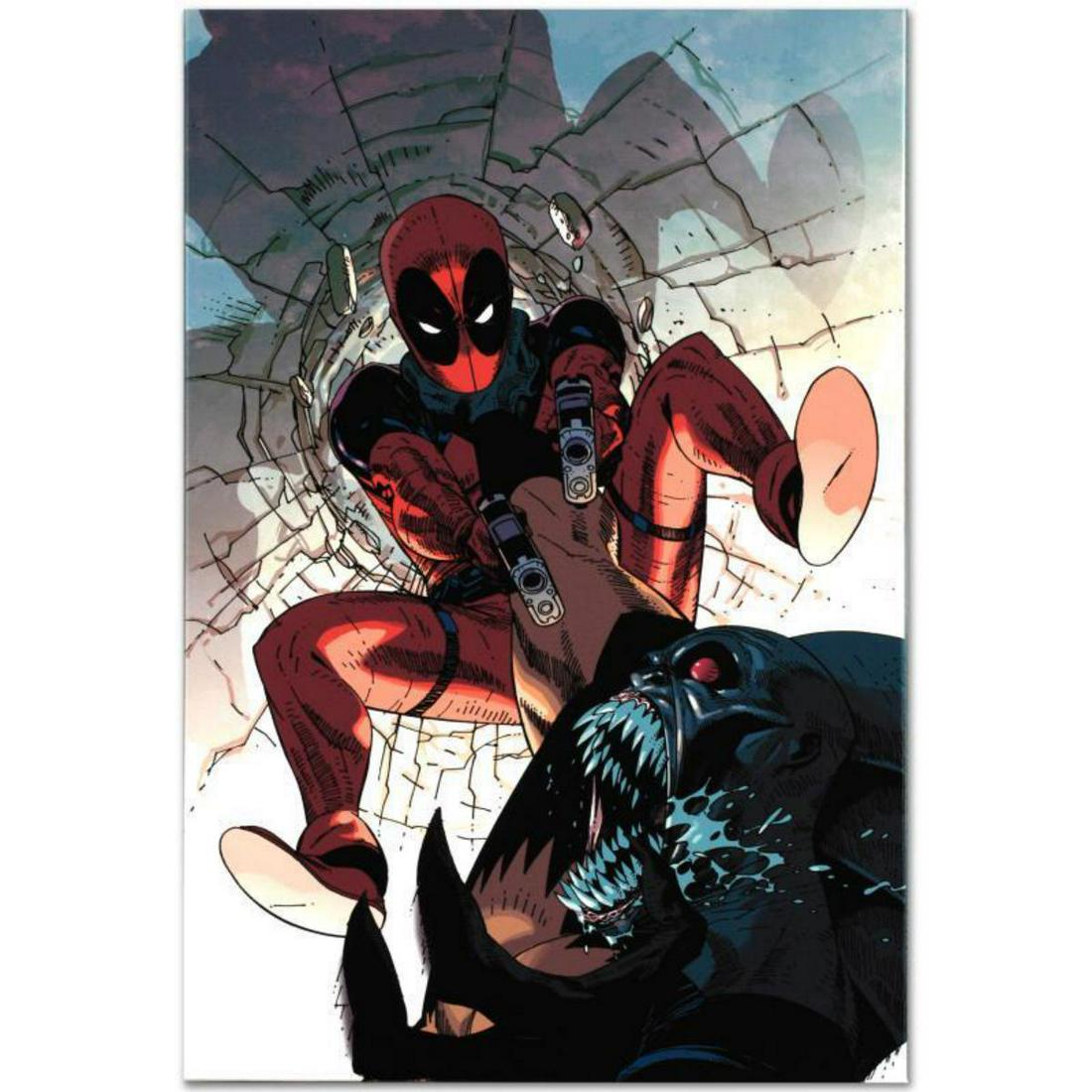 Marvel Comics "Deadpool #6" Numbered Limited Edition: A piece of comic book history, this limited edition, from original art by Jason Pearson, depicts an epic image of Deadpool. Jason Pearson has drawn the cover art for many Marvel franchises, including
