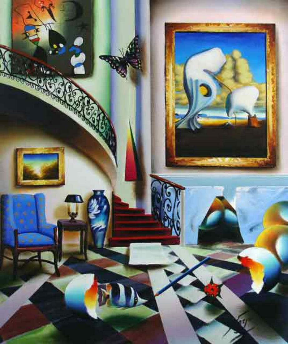 Ferjo "SURREALIST STAIRWAY" Giclee on Canvas: Artist: Ferjo. Medium: Giclee on Canvas. Title: SURREALIST STAIRWAY. Size: 30" x 24". Signed and numbered by the artist.