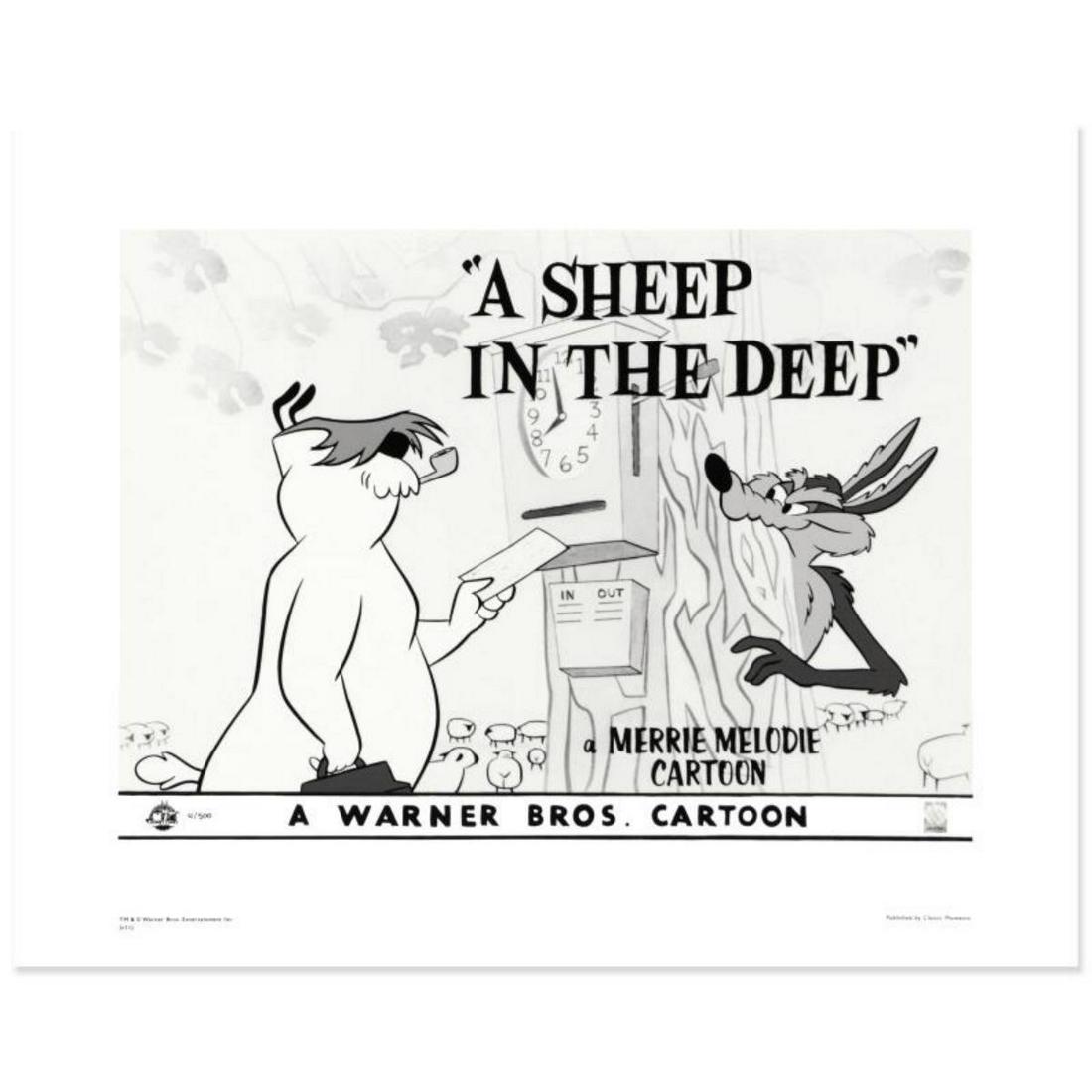 "A Sheep In the Deep" Limited Edition Giclee from: "A Sheep In the Deep" is a limited edition giclee on paper from Warner Bros., numbered with hologram seal of Authenticity. This image was originally used as a "lobby card" displayed in theater lobbies