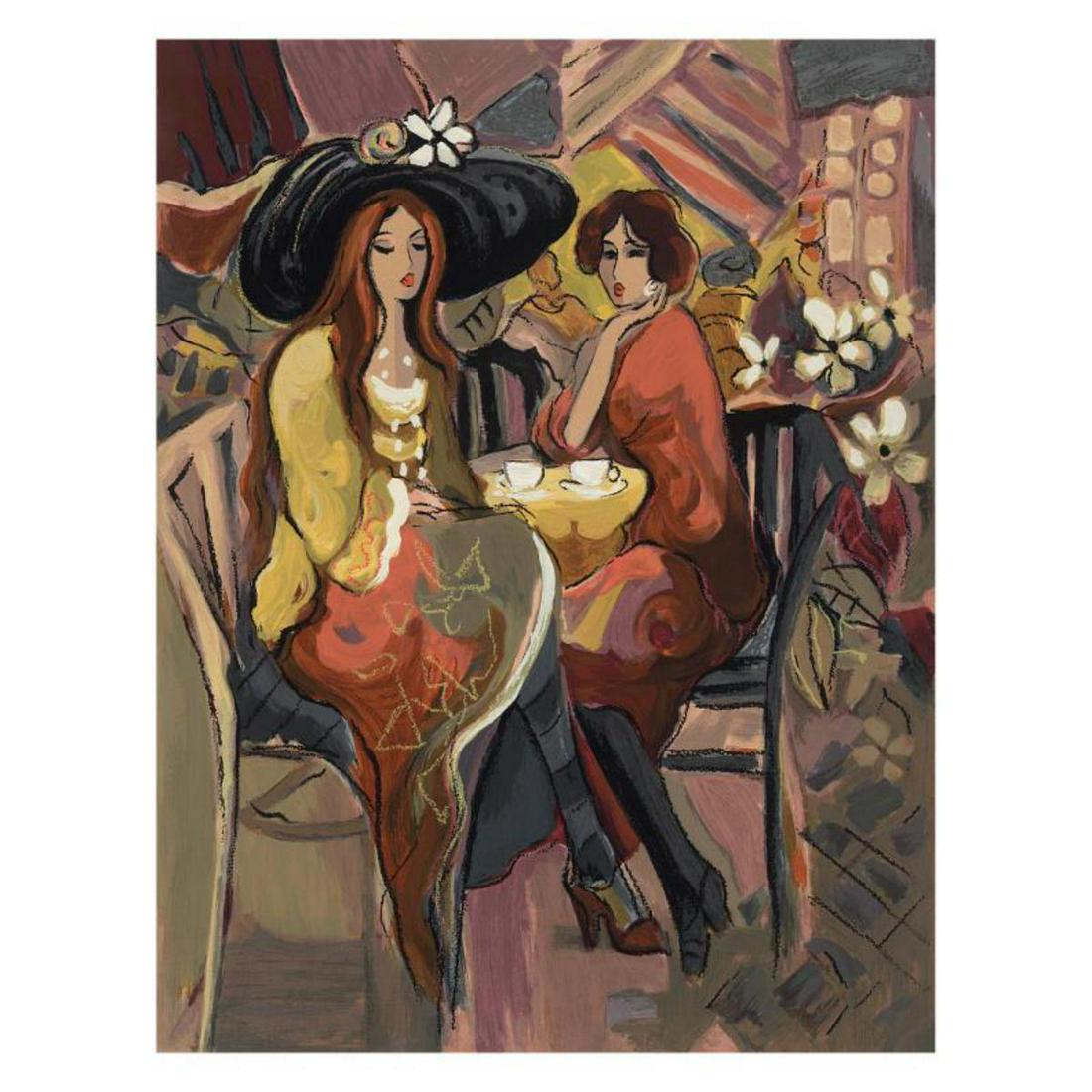 Isaac Maimon, "Reunion" Limited Edition Serigraph,: "Reunion" is a limited edition serigraph on paper by Isaac Maimon, numbered and hand signed by the artist. Includes Letter of Authenticity. Measures approx. 17.5" x 23" (image). Reference #: 222742.