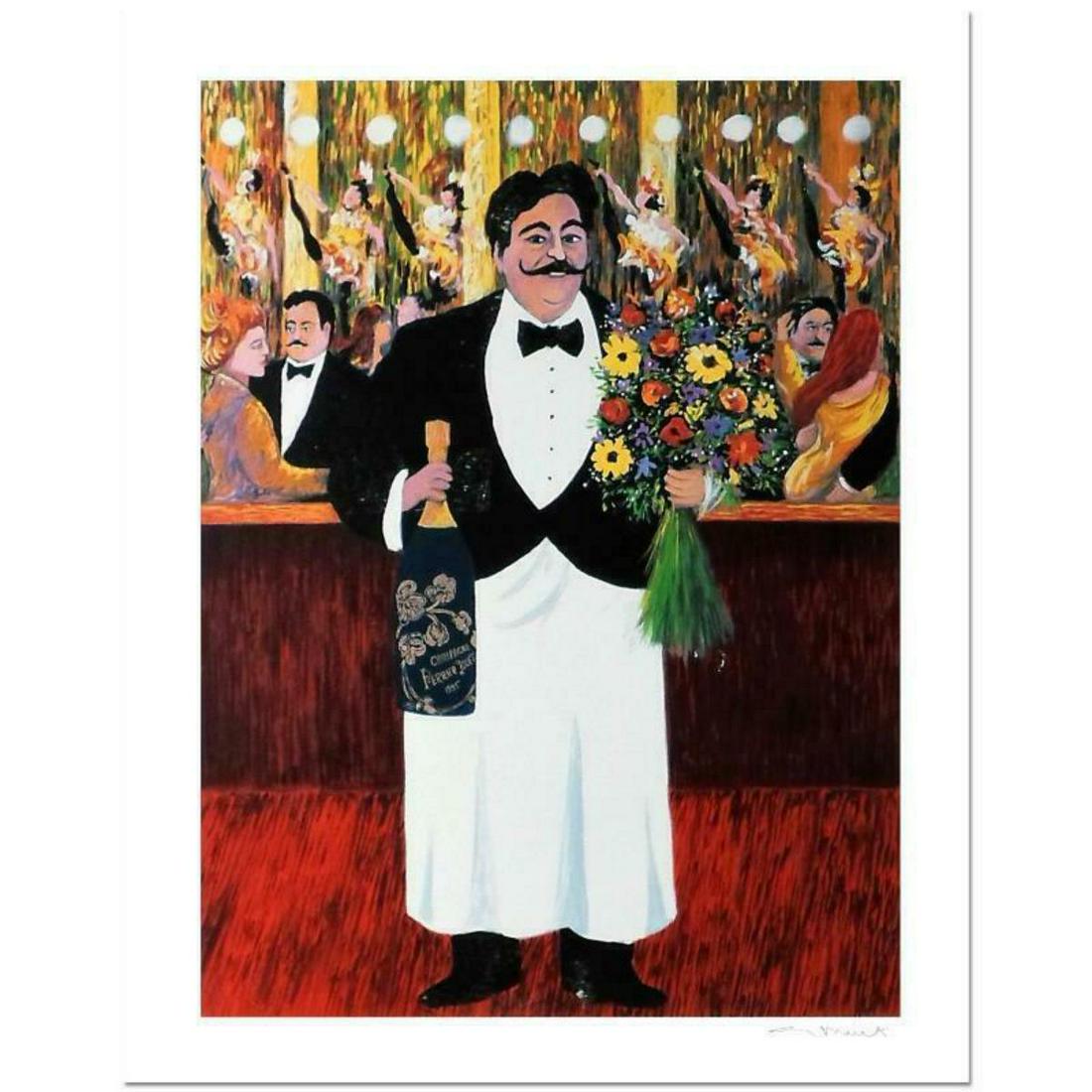Guy Buffet, "Monsieur Henri" Limited Edition Serigraph;: "Monsieur Henri" is a limited edition serigraph on paper by Guy Buffet. It is numbered, hand-signed by the artist, and comes with a Certificate of Authenticity. Measures approx. 19" x 25" (image). Ref