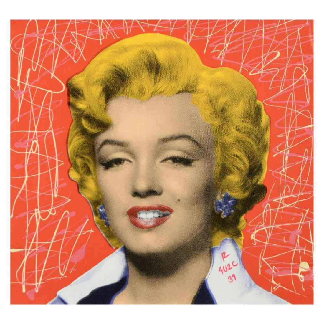 Ringo Daniel Funes, (Protege of Andy Warhol's: "Marilyn Classic (Blonde)" is a one-of-a-kind hand-pulled silkscreen and mixed media painting on canvas by Ringo (Daniel Funes) - protege of Andy Warhol's apprentice, Steve Kaufman! This piece is hand