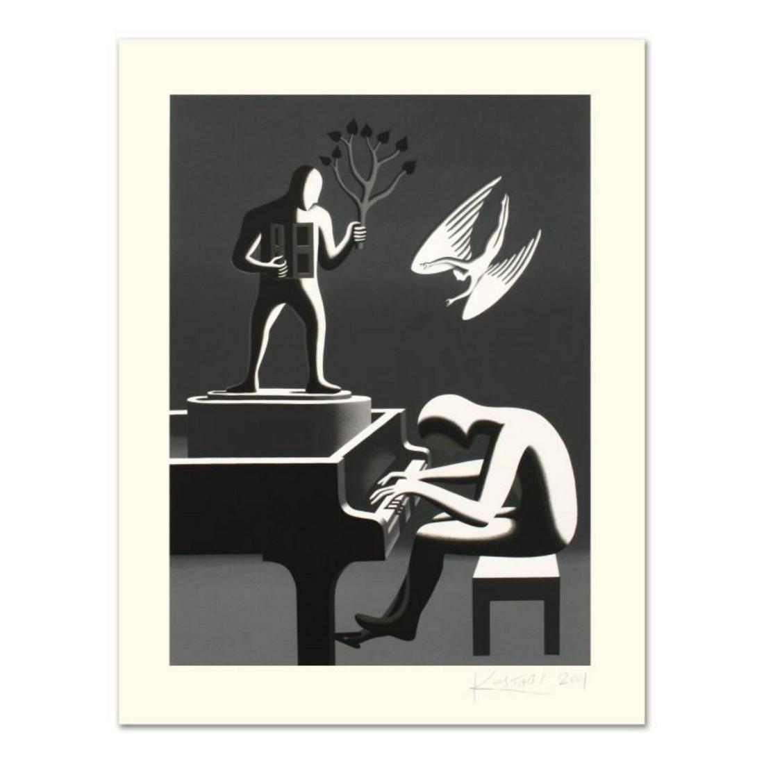 Mark Kostabi, "Cyclone Variations" Limited Edition: "Cyclone Variations" is a limited edition serigraph on paper, numbered and hand signed by Kostabi. Includes Certificate of Authenticity! Measures approx. 27.5" x 35.5" (with border), 21.5" x 29.5" (im