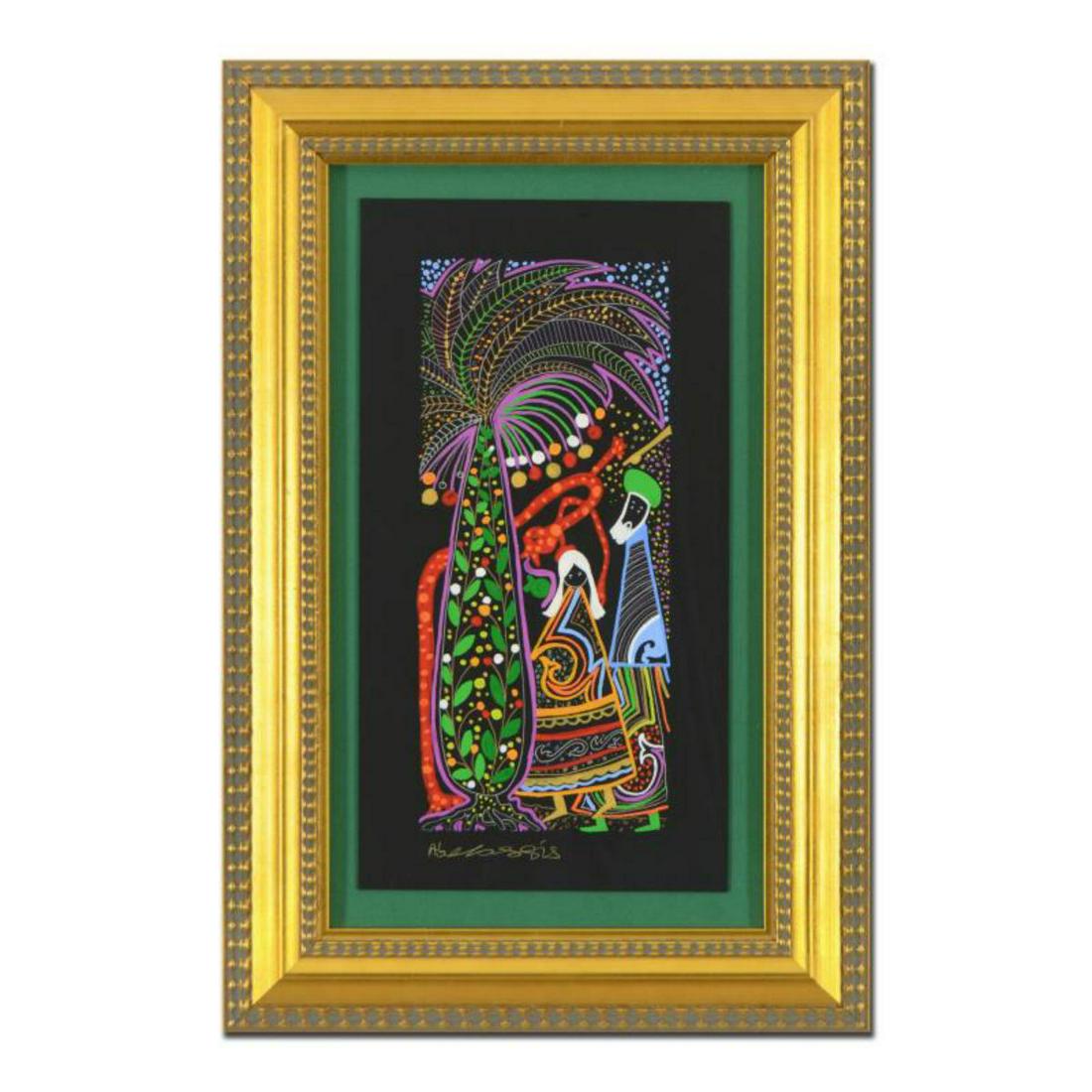 Raphael Abecassis"The Garden of Eden" Hand Signed: "The Garden of Eden" is an original painting, gouache on board, by Raphael Abecassis. Hand signed by the artist, this piece comes framed and with a certificate of authenticity. Measures approx. 11" x 