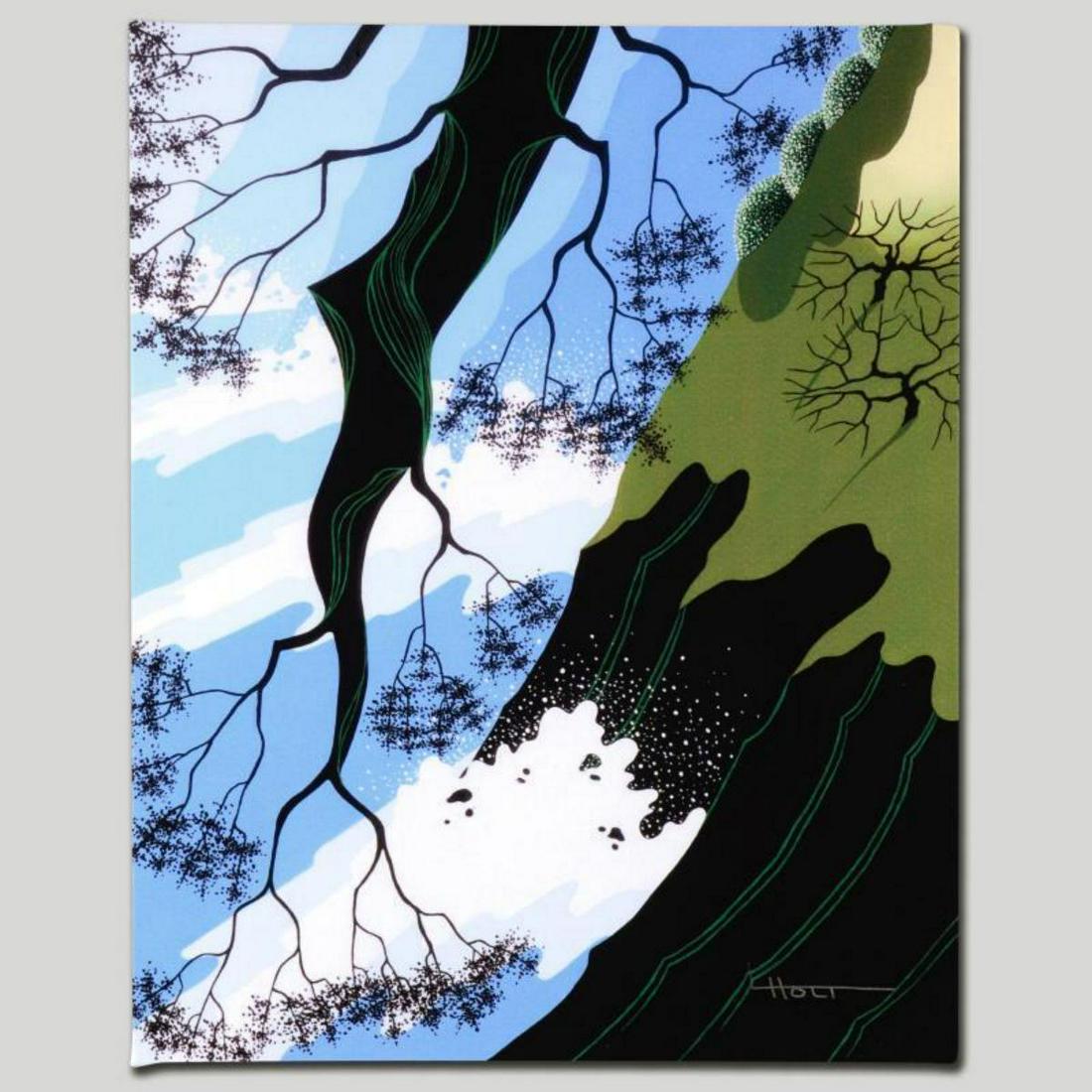 "Unspoiled" Limited Edition Giclee on Canvas by Larissa: Larissa Holt, a student of distinguished artist Eyvind Earle(1916-2000), uses bold colors and breathtaking scenery to create images of Nature in her own unique style. "Unspoiled" is a limited edition