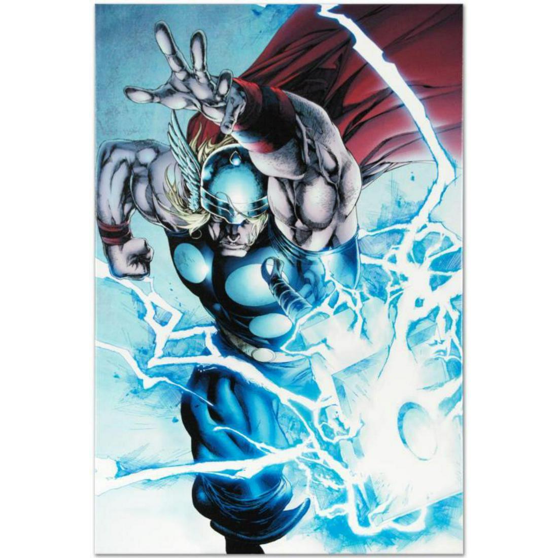 Marvel Comics "Marvel Adventures Super Heroes #19": A piece of comic book history, this limited edition, from original art by Stephen Segovia, depicts a heroic Thor. Stephen Segovia is a comic book artist, illustrator, graphic and concept designs artis