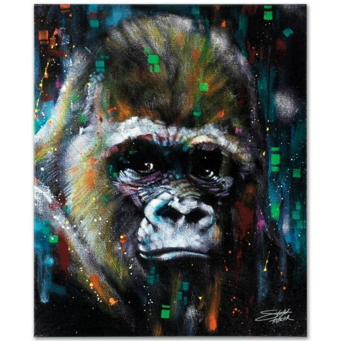 "Albert" Limited Edition Giclee on Canvas by Stephen: With bright colors and expressive lines, Stephen Fishwick puts a unique spin on pop culture portraits. "Albert" is a limited edition giclee on stretched canvas, numbered and bears the artist's authori