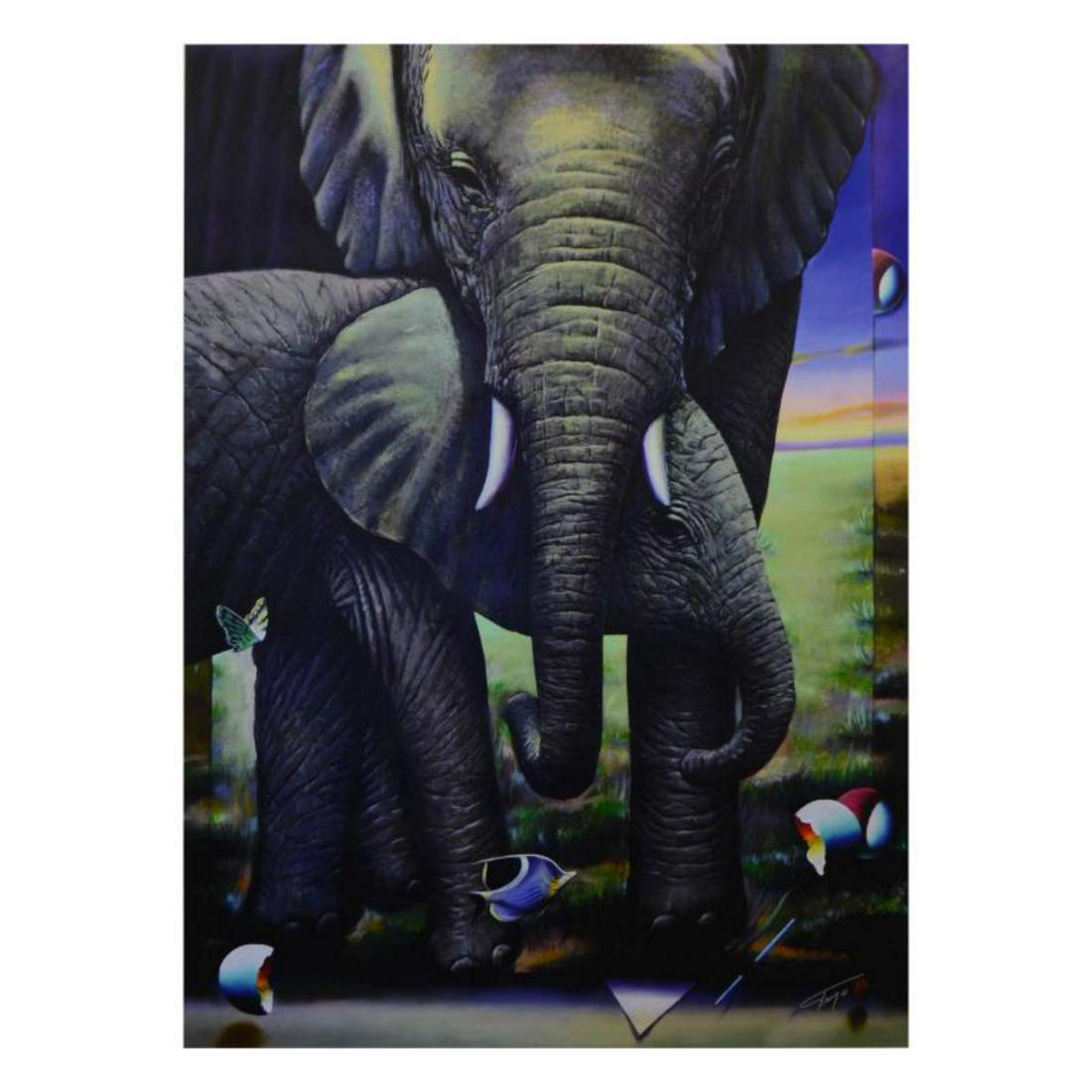 Ferjo, "Love Comes in All Sizes" Limited Edition on: "Love Comes in All Sizes" is a limited edition giclee on canvas, bearing Ferjo's authorized signature. Includes Letter of Authenticity. Measures approx. 21" x 30" (image). Reference #: 244791.