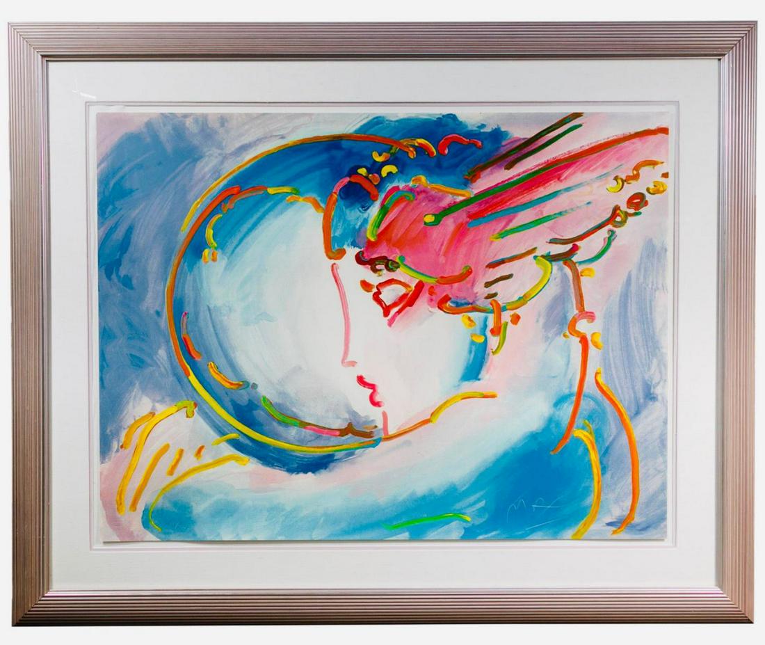 Peter Max Original serigraph Hand signed and numbered: Artist: Peter Max. Medium: Original serigraph. Hand signed and numbered. Published by circle fine art. Framed 40x52 inches.
