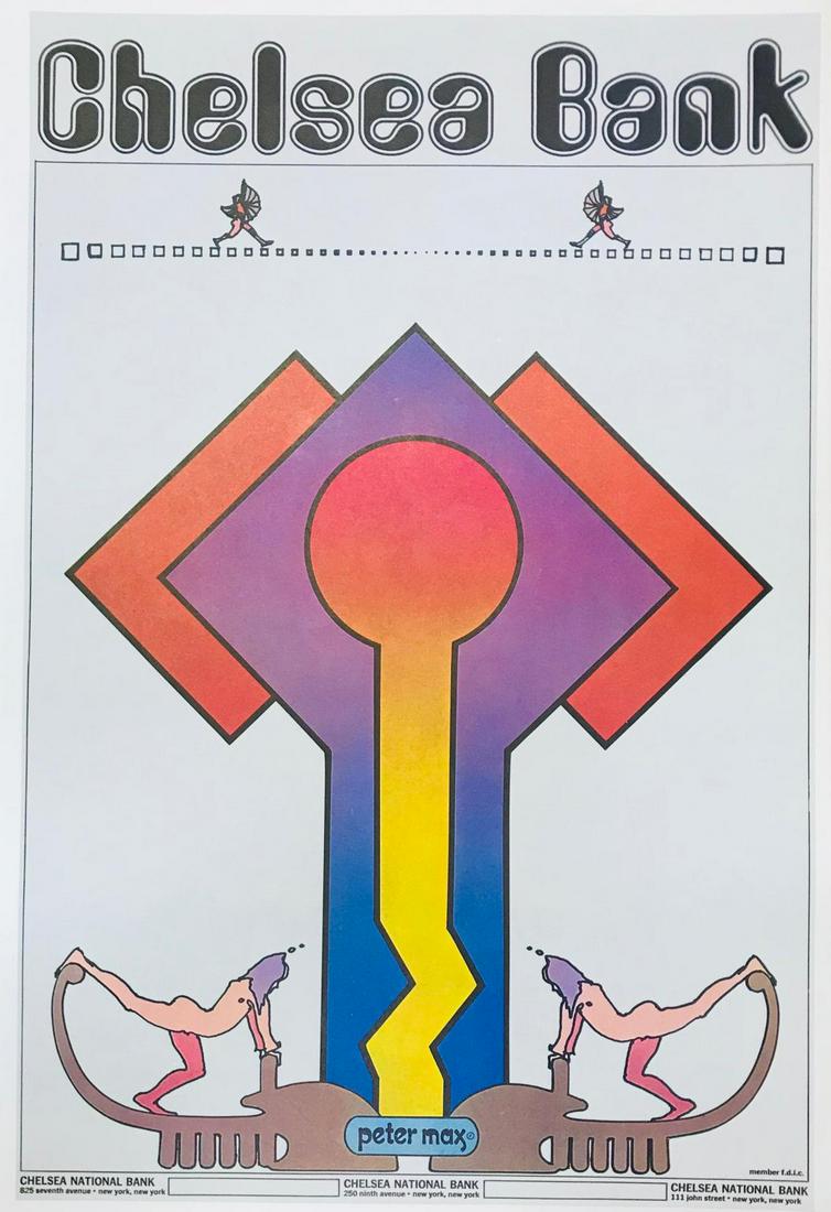 Peter Max Vintage lithograph: Peter Max. Original vintage lithograph on paper. Circa 1970-1980. 12x16 inches