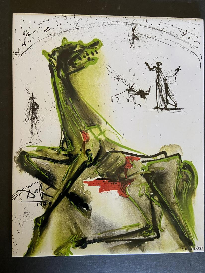 Salvador Dali (1904-1989) - SOLD OUT Ltd Ed Ceramic: limited edition glazed ceramic tile from a SOLD OUT edition by Salvador Dali (1904-1989), numbered and plate signed! Measures approx. 8" x 10" (tile). Famous surrealist painter Salvador Dali was born 