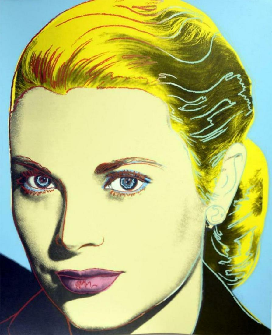Andy Warhol- Screenprint in colors "GRACE KELLY": Artist: Andy Warhol. Medium: Screenprint in colors. Title: GRACE KELLY. Size (Unframed): 40" x 32". Additional: Unsigned proof (outside the edition). Printer: Rupert Jasen Smith, New York.. Reference#